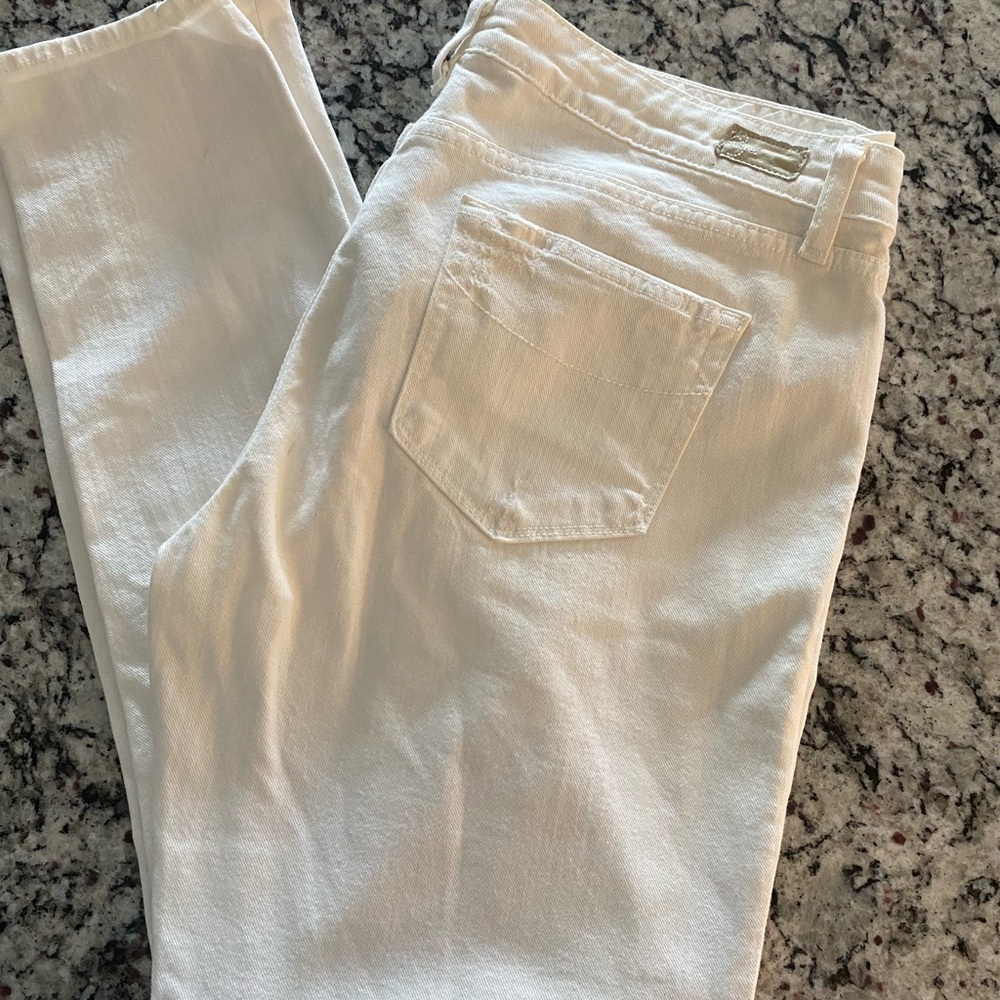 PAIGE Cream Denim Jeans